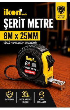 Şerit Metre 8m X 25mm Profesyonel Ölçü Metresi Dayanıklı Gövde Kilitli Mekanizma Hassas Ölçüm 8 M Şerit Metre 8m X 25mm Profesyonel Ölçü Metresi Dayanıklı Gövde Kilitli Mekanizma Hassas Ölçüm 8 M