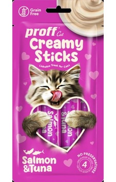 Proff Creamy Ton Balıklı ve Somon Balıklı Kedi Ödülü 4'lü Proff Creamy Ton Balıklı ve Somon Balıklı Kedi Ödülü 4'lü