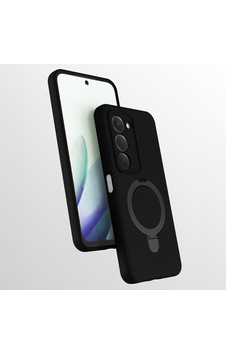 Xiaomi Redmi 15 Kılıf M-safe Şarj Özellikli Standlı Zore Samara Kapak Siyah Xiaomi Redmi 15 Kılıf M-safe Şarj Özellikli Standlı Zore Samara Kapak Siyah