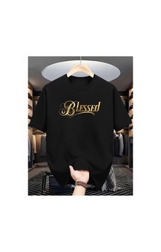 Caddemia Yazlık Modaya Uygun Gündelik Bol Klasik Kutsanmış Desen Baskılı Spor Yuvarla Siyah 2XL Caddemia Yazlık Modaya Uygun Gündelik Bol Klasik Kutsanmış Desen Baskılı Spor Yuvarla Siyah 2XL