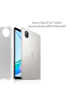 Honor Pad X7 8,7'' 2025 Uyumlu Buzlu Şeffaf Silikon Kılıf Arka Kapak Honor Pad X7 8,7'' 2025 Uyumlu Buzlu Şeffaf Silikon Kılıf Arka Kapak