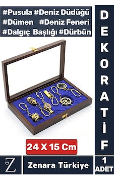 Dekoratif Şık Hediyelik Denizci Temalı Yüksek Kaliteli Ahşap Kutulu Pirinç Anahtarlık Seti 6 Parça Dekoratif Şık Hediyelik Denizci Temalı Yüksek Kaliteli Ahşap Kutulu Pirinç Anahtarlık Seti 6 Parça