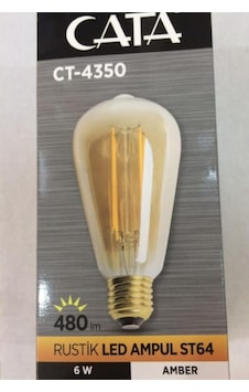 Cata 4 Watt Rustik Led Ampul Ct-4350 Sku: Smg8690010223975 Açık Kahverengi Cata 4 Watt Rustik Led Ampul Ct-4350 Sku: Smg8690010223975 Açık Kahverengi
