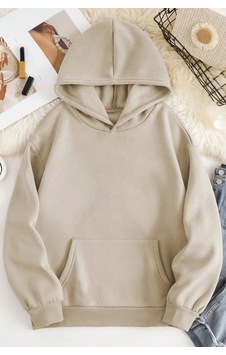 Startmore Kapşonlu Düz Sweat Bej Startmore Kapşonlu Düz Sweat Bej