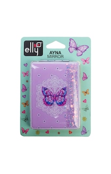 Elly Kelebek Desenli Çanta Tipi Makyaj Aynası Ellyayna0008pr Mor Elly Kelebek Desenli Çanta Tipi Makyaj Aynası Ellyayna0008pr Mor