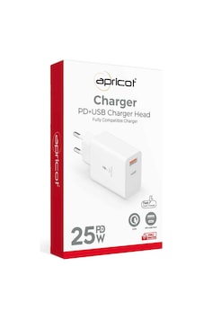 Apricot Apc-pd26 25w Pd + Usb Çift Çıkışlı Hızlı Şarj Adaptörü Beyaz Apricot Apc-pd26 25w Pd + Usb Çift Çıkışlı Hızlı Şarj Adaptörü Beyaz