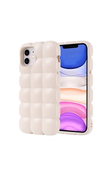 Apple Uyumlu iPhone 12 Kılıf Parlak Esnek Silikon Zore Dom Dom Kapak Beyaz Apple Uyumlu iPhone 12 Kılıf Parlak Esnek Silikon Zore Dom Dom Kapak Beyaz