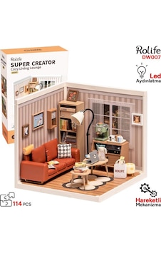 Rolife Dw007 Konforlu Oturma Odası Cozy Living Lounge Dıy Minyatür Maket Model Seti Mini Dollhouse 3d Model Kit Detaylı Dekoratif Hobi Seti 3d Puzzle Tiny House Rolife Dw007 Konforlu Oturma Odası Cozy Living Lounge Dıy Minyatür Maket Model Seti Mini Dollhouse 3d Model Kit Detaylı Dekoratif Hobi Seti 3d Puzzle Tiny House