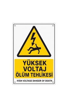 Yüksek Voltaj Ölüm Tehlikesi 21x30cm Pvc Isg Levha V4 Yüksek Voltaj Ölüm Tehlikesi 21x30cm Pvc Isg Levha V4