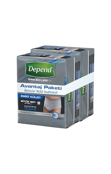 Depend Emici Külot Erkek Büyük 8+8 Avantaj Pk İç Adet Top:16 Diğer Depend Emici Külot Erkek Büyük 8+8 Avantaj Pk İç Adet Top:16 Diğer