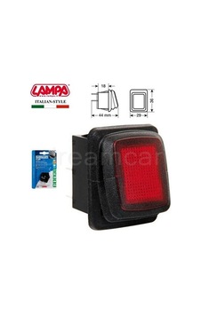 Pilot Kırmızı Ledli Anahtar Düğmesi Su Geçirmez 12/24V 45532