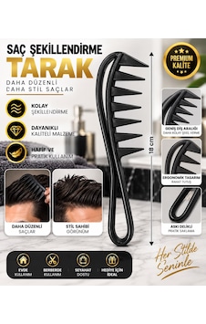 Kavisli Profesyonel Saç Şekillendirici Tarak 3 Kavisli Profesyonel Saç Şekillendirici Tarak 3
