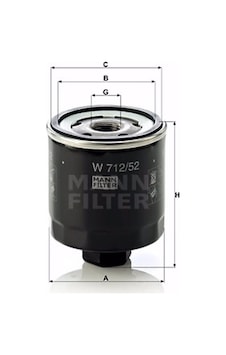 Vw Polo 1.4 16V 2001-2009 Mann Yağ Filtresi Vw Polo 1.4 16V 2001-2009 Mann Yağ Filtresi