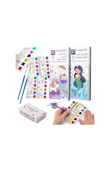 Sulu Boya Defteri Seti, 2 Kitap Ve 2 Fırça İle Yaratıcı Aktiviteler İçin Sulu Boya Defteri Seti, 2 Kitap Ve 2 Fırça İle Yaratıcı Aktiviteler İçin