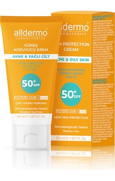 Alldermo Akne Yağlı Cilt Güneş Koruyucu Krem SPF 50+ 50 ML