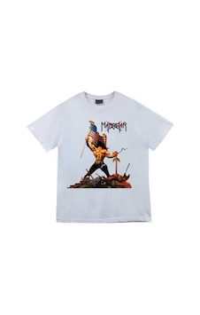 Manowar Baskılı Unisex %100 Pamuk Beyaz T-shirt Beyaz Manowar Baskılı Unisex %100 Pamuk Beyaz T-shirt Beyaz