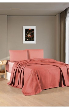 Kristal Bamboo Lastikli Çarşaflı Çift Kişilik Pike Takımı Kiremit Kiremit Kristal Bamboo Lastikli Çarşaflı Çift Kişilik Pike Takımı Kiremit Kiremit