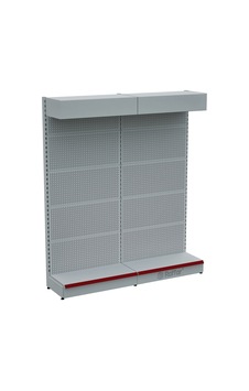 Şapkalı Ve Bazalı Delikli Hırdavat Rafı Beyaz, 2 Ünite W180 H220 D30/40 Cm Kırmızı Şapkalı Ve Bazalı Delikli Hırdavat Rafı Beyaz, 2 Ünite W180 H220 D30/40 Cm Kırmızı