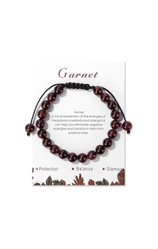 Doğaltaş Garnet Taşı Ipli Ayarlanabilir Charm Bileklik Şık Başarı Bilekliği Çok Renkli Doğaltaş Garnet Taşı Ipli Ayarlanabilir Charm Bileklik Şık Başarı Bilekliği Çok Renkli
