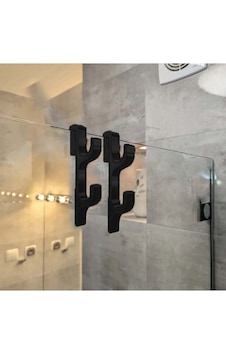 Cama Geçmeli Duşakabin Askısı 2 Adet Siyah