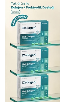 Doctamin İcollagen Kolajen Ve Prebiyotik Tablet 1500 Mg 60 Tablet 3 Adet Doctamin İcollagen Kolajen Ve Prebiyotik Tablet 1500 Mg 60 Tablet 3 Adet