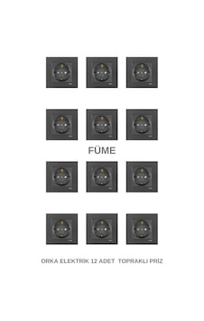 Viko Novella Füme 12 Adet Topraklı Priz Çerçeve Dahil Viko Novella Füme 12 Adet Topraklı Priz Çerçeve Dahil