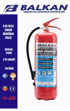 6 Kg Tozlu Ruhsata Uygun Yangın Söndürme Cihazı