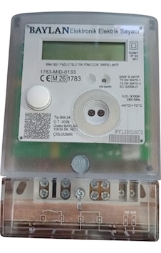Baylan Monofaze Dij.elektrik Sayacı Haberleşmeli Baylan Monofaze Dij.elektrik Sayacı Haberleşmeli