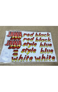 Jawa 350 Style Sticker Seti Jawa 350 Style Sticker Seti