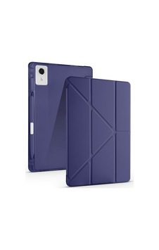 Aksesuarcim Idea 12.1 İle Uyumlu Kılıf Silikon Yumuşak Kalem Bölmeli Esnek 4 Farklı Stand Olabilen Tablet Kılıfı Lacivert Sku: Zeusb0hbckt3nm Arka Kapak
