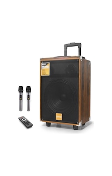 12 Inç Bluetooth Hoparlör Fm Radyo Usb, Tf, Aux, Çift Mikrofon, Kumandalı Ahşap - Bq12 12 Inç Bluetooth Hoparlör Fm Radyo Usb, Tf, Aux, Çift Mikrofon, Kumandalı Ahşap - Bq12
