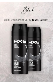 Black Erkek Deodorant Sprey 150 Ml X 2 Adet Black Erkek Deodorant Sprey 150 Ml X 2 Adet