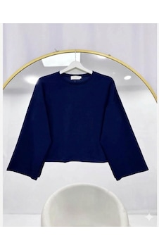 Lovie Moda Basic Oysho Bluz Lacivert Lovie Moda Basic Oysho Bluz Lacivert