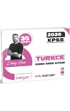 Edu Kariyer Deniz Hoca 2026 Kpss 35 Günde Türkçe Video Ders Kitabı Edu Kariyer Deniz Hoca 2026 Kpss 35 Günde Türkçe Video Ders Kitabı