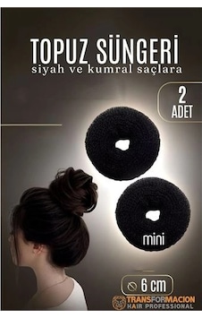 Mey İthalat Siyah Mini Saç Topuz Süngeri 2 Adet 6 Cm Çap 2.5 Cm Kalınlık 721884 Mey İthalat Siyah Mini Saç Topuz Süngeri 2 Adet 6 Cm Çap 2.5 Cm Kalınlık 721884