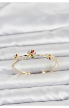 Pirinç Gold Renk Renkli Çiçek Model Kadın Bileklik Çok Renkli 67235435 Pirinç Gold Renk Renkli Çiçek Model Kadın Bileklik Çok Renkli 67235435