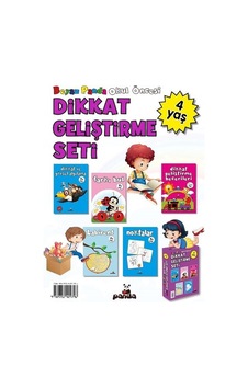 4 Yaş Okul Öncesi-Dikkat Geliştirme Seti-5 Kitap Takım - Afife Çoruk - Panda