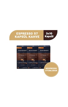 Davidoff Espresso 57 Ristretto Kapsül Kahve 3x10 Adet - Nespesso Uyumludur Davidoff Espresso 57 Ristretto Kapsül Kahve 3x10 Adet - Nespesso Uyumludur