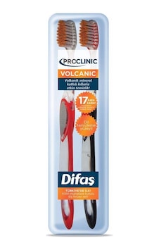 Difaş Proclinic Volkanic Yumuşak Diş Fırçası 2'li Difaş Proclinic Volkanic Yumuşak Diş Fırçası 2'li