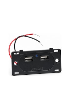 Ucc-312 12v 24v Su Geçirmez Çift Usb Araç Şarj Soketi Siyah 3.1a Panel Tipi Ucc-312 12v 24v Su Geçirmez Çift Usb Araç Şarj Soketi Siyah 3.1a Panel Tipi