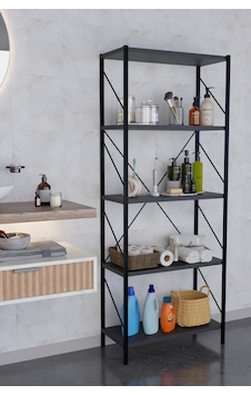 Titan Banyo Rafı Dekoratif Çok Amaçlı Raf Havlu Deterjan Rafı 150x60cm Antrasit Gri Titan Banyo Rafı Dekoratif Çok Amaçlı Raf Havlu Deterjan Rafı 150x60cm Antrasit Gri