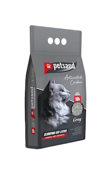 Petsand Aktif Karbonlu Grey Topaklaşan Bentonit Kedi Kumu 10 L Petsand Aktif Karbonlu Grey Topaklaşan Bentonit Kedi Kumu 10 L