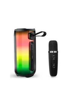 Pluse 5 Mikrofonlu Rgb Kablosuz Hoparlör - Siyah Çok Renkli Pluse 5 Mikrofonlu Rgb Kablosuz Hoparlör - Siyah Çok Renkli