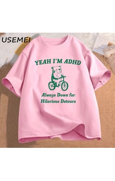 Flood Of Style Komik Grafik T Shirt Erkekler Evet Ben Adhd Rakun Meme T Shirt Unisex Moda Rahat O-boyun Boy Pembe Flood Of Style Komik Grafik T Shirt Erkekler Evet Ben Adhd Rakun Meme T Shirt Unisex Moda Rahat O-boyun Boy Pembe
