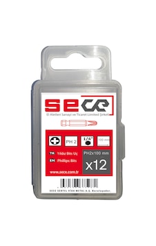 Sece 1/4'' Yıldız Bits Uç Ph2x100 Mm 12 Adet