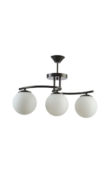 Linda Modern Salon - Mutfak - Yatak Odası Kapalı Globe Camlı Üçlü Avize Siyah Siyah Linda Modern Salon - Mutfak - Yatak Odası Kapalı Globe Camlı Üçlü Avize Siyah Siyah