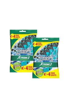 Wilkinson Sword Xtreme 3 Sensitive 8+4 Üç Bıçaklı Kullan At Tıraş Bıçağı x 2 Adet