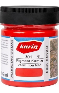 Karin Ezilmiş Ebru Boyası 105Ml 301 Pigment Kırmızı Karin Ezilmiş Ebru Boyası 105Ml 301 Pigment Kırmızı