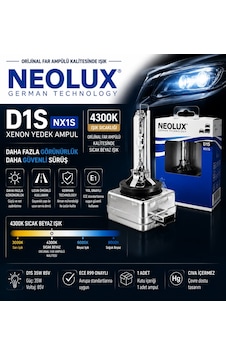 D1s Xenon Ampul 4300k Neolux Nx1s 35w Tip Far Ampulü Sıcak Beyaz 1 Adet D1s Xenon Ampul 4300k Neolux Nx1s 35w Tip Far Ampulü Sıcak Beyaz 1 Adet