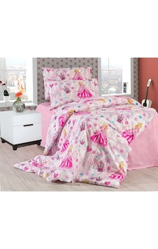Lionas Çocuk Desen Çarşafı Lastikli Tek Kişilik Nevresim Takımı 2 Yastıklı Pembe Lionas Çocuk Desen Çarşafı Lastikli Tek Kişilik Nevresim Takımı 2 Yastıklı Pembe